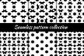 Hexagons, rhombuses, diamonds, lozenges, figures seamless patterns collection. Folk prints. Ethnic ornaments set