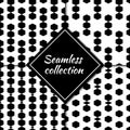 Hexagons, rhombuses, diamonds seamless patterns collection. Folk, ethnic, tribal ornaments. Geometrical backgrounds set