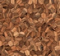 Hexagons wood wall seamless texture Royalty Free Stock Photo