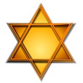 Hexagram Sign Symbol Gold Royalty Free Stock Photo