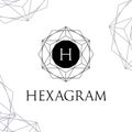 Hexagram Vector Polygonal Logo Letter H