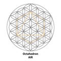 Hexahedron earth. Scared Geometry Vector Design Elements color. This is religion, symbol