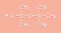 Hexamethyldisiloxane HDMSO organosilicon solvent molecule. Skeletal formula. Royalty Free Stock Photo