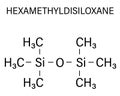 Hexamethyldisiloxane HDMSO organosilicon solvent molecule. Skeletal formula. Royalty Free Stock Photo