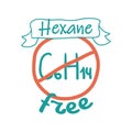 Hexane free supplement, zero ingredient sticker
