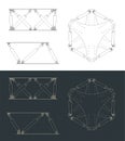 Hexapod blueprints Royalty Free Stock Photo