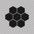 Hexogen isometric logo concept, Honeycomb vector illustration. Flat design construction style . Sign pattern. Graphic design. Fash