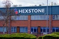 HEXSTONE company logo in Opal Business Park in Stone, Staffordshire Royalty Free Stock Photo