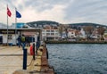 Heybeliada Ferry Terminal in a cloudy day, Marmara Sea, Istanbul, Turkey