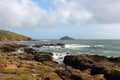 Heybrook Bay Privately owned.Small sandy cove devon uk Royalty Free Stock Photo