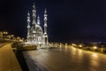 Heydar Mosque in Baku at night Royalty Free Stock Photo