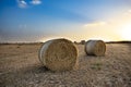 Haystack on the field