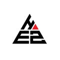 HEZ triangle letter logo design with triangle shape. HEZ triangle logo design monogram. HEZ triangle vector logo template with red Royalty Free Stock Photo