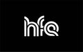 HFE Creative Unique Modern Letter Logo Design Royalty Free Stock Photo