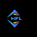 HFL abstract technology logo design on Black background. HFL creative initials letter logo concept Royalty Free Stock Photo