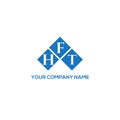 HFT letter logo design on WHITE background. HFT creative initials letter logo concept. HFT letter design Royalty Free Stock Photo