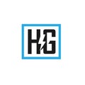 HG letter electric design vector