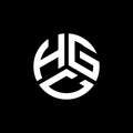 HGC letter logo design on white background. HGC creative initials letter logo concept. HGC letter design