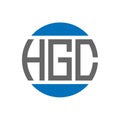 HGC letter logo design on white background. HGC creative initials circle logo concept. HGC letter design