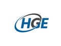 HGE logo, design, vector illustration Royalty Free Stock Photo
