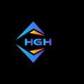 HGH abstract technology logo design on Black background. HGH creative initials letter logo concept Royalty Free Stock Photo