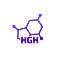 HGH icon, human growth hormone vector