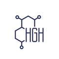 HGH line icon, human growth hormone