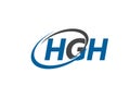 HGH logo, design, vector illustration Royalty Free Stock Photo
