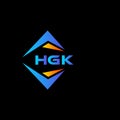 HGK abstract technology logo design on Black background. HGK creative initials letter logo concept Royalty Free Stock Photo