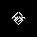 HGK letter logo design on black background. HGK creative initials letter logo concept. HGK letter design Royalty Free Stock Photo