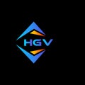 HGV abstract technology logo design on Black background. HGV creative initials letter logo concept