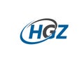 HGZ logo, design, vector illustration Royalty Free Stock Photo
