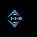 HHE abstract technology logo design on Black background. HHE creative initials letter logo concept Royalty Free Stock Photo