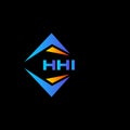 HHI abstract technology logo design on Black background. HHI creative initials letter logo concept Royalty Free Stock Photo