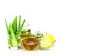 Hhomeopathy remedy recipe on white background. Royalty Free Stock Photo