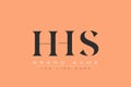 HHS abstract letter logo design Royalty Free Stock Photo