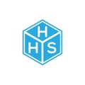 HHS letter logo design on black background. HHS creative initials letter logo concept. HHS letter design Royalty Free Stock Photo
