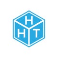 HHT letter logo design on black background. HHT creative initials letter logo concept. HHT letter design Royalty Free Stock Photo