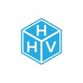 HHV letter logo design on black background. HHV creative initials letter logo concept. HHV letter design Royalty Free Stock Photo