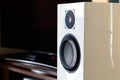 Hi-end audio speakers system background with copy space Royalty Free Stock Photo