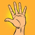 Hi five hand gesture