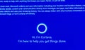 Hi, I`m Cortana -message on computer display during windows 10