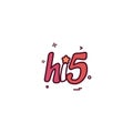 Hi5 icon design vector Royalty Free Stock Photo