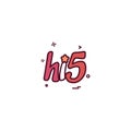 Hi5 icon design vector