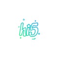 Hi5 icon design vector