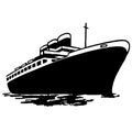 Vintage Clipart 249 Cruise Ship