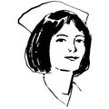 Vintage Clipart 131 Nurse Head and Face