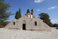 Hi-res front view of Panagia Kera church near Kritsa, Crete, Greece Royalty Free Stock Photo