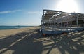 Hi-res panorama , beach of Burgas ,Bulgaria Royalty Free Stock Photo
