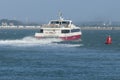 Hi Speed passenger in the Solent leaving port in the Isle of Wight England